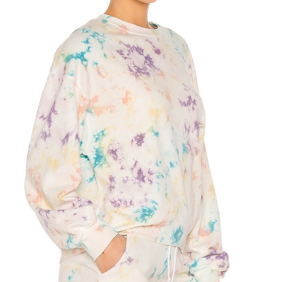 Spring Bubble Tie Dye Oversized Sweatshirt in Spring Bubble Tie Dye - Picture 2 of 7